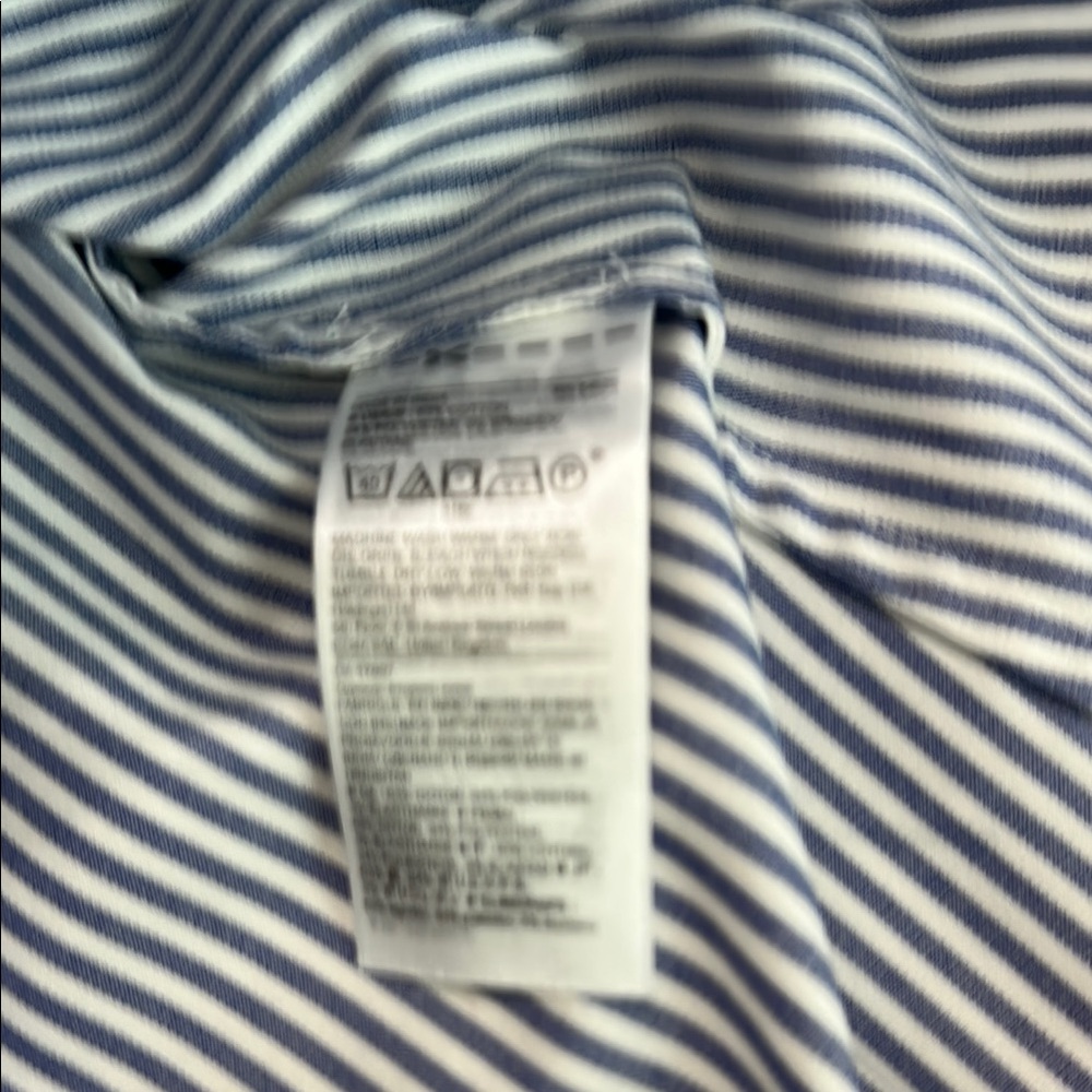 Banana Republic Asymmetrical Blue and White Ruffled Blouse - Picture 5 of 5